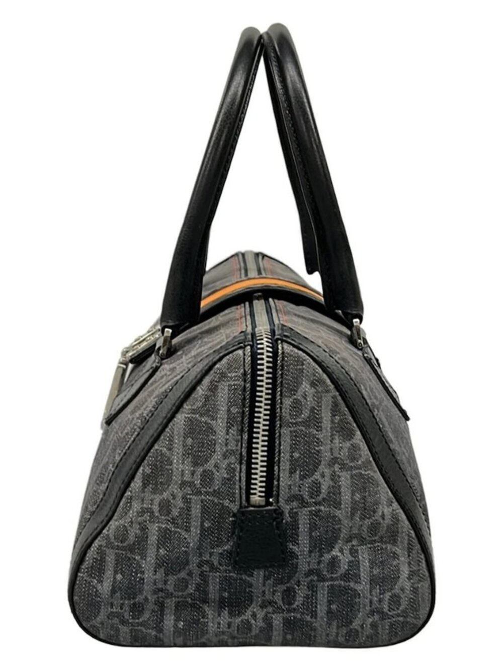 DIOR/ChristianDior Flight/Trotter Navy Black Orange Denim Jacquard Leather - Picture 4 of 15
